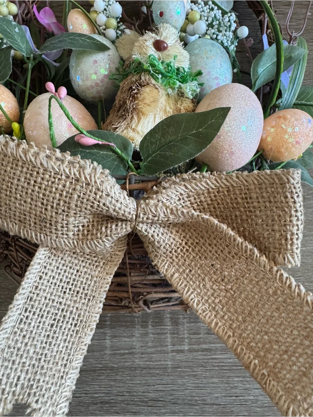 Spring Bunny Door or Table Basket